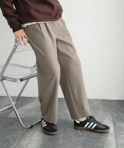 『イージーケア』雙褶寬鬆長褲