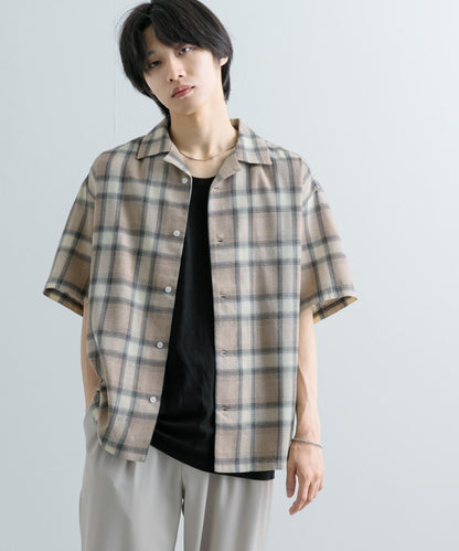 有S碼 男女同款漸變格紋開領襯衫