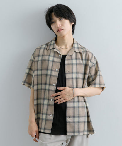 有S碼 男女同款漸變格紋開領襯衫