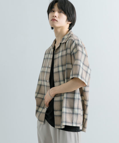 有S碼 男女同款漸變格紋開領襯衫