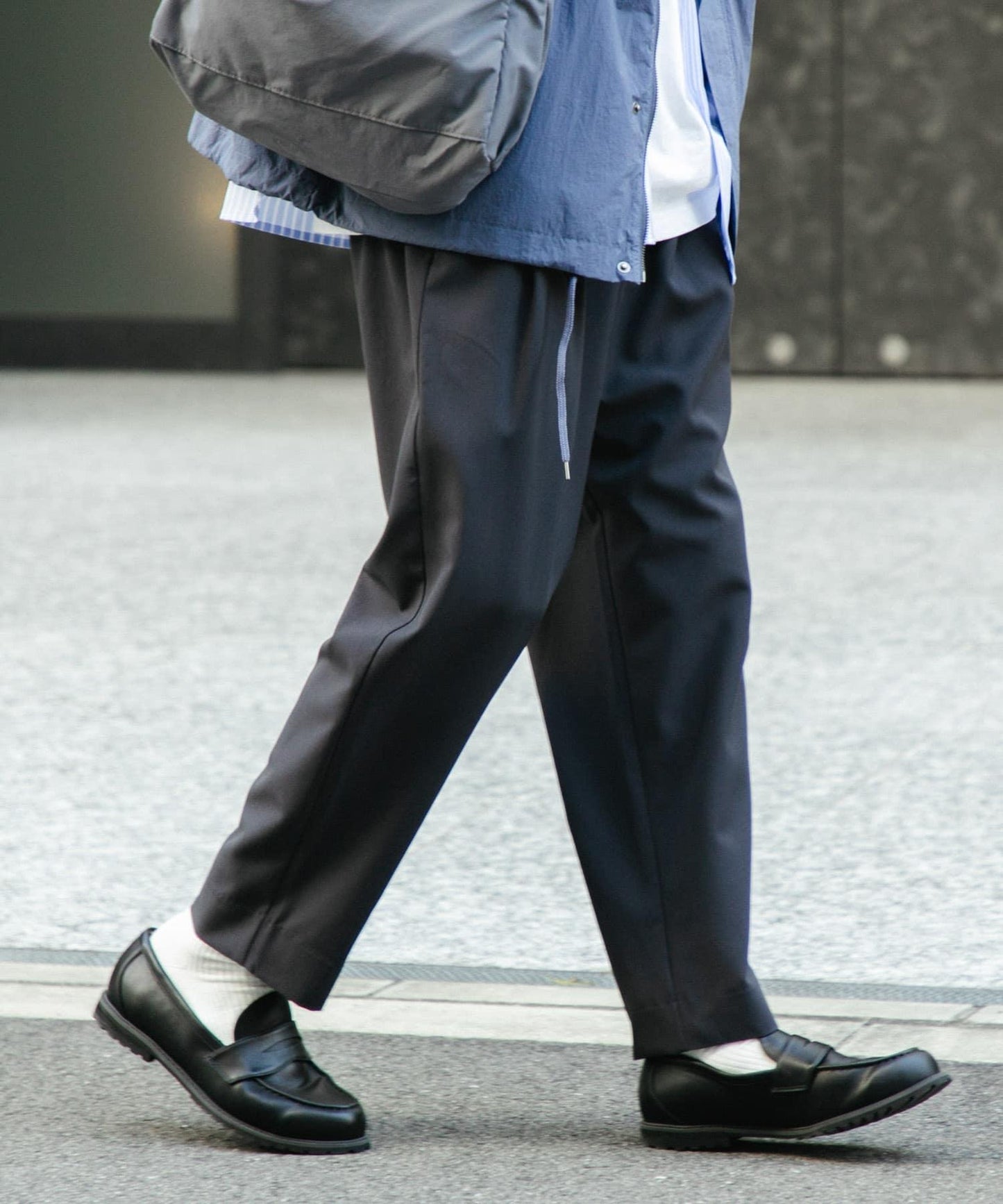 『イージーケア』雙褶錐形褲