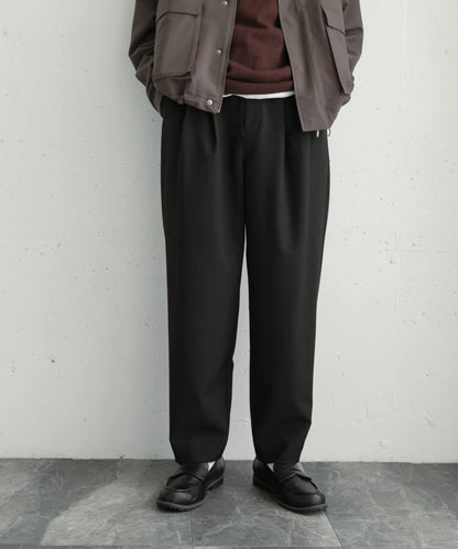 『イージーケア』雙褶錐形褲