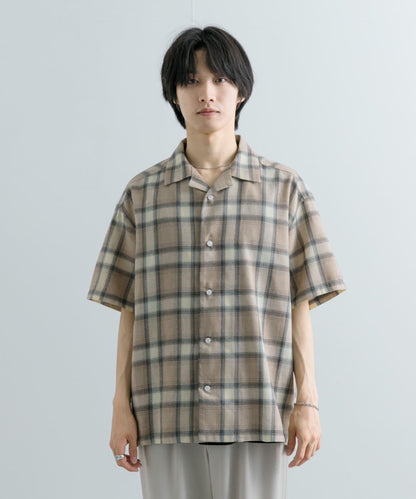 有S碼 男女同款漸變格紋開領襯衫