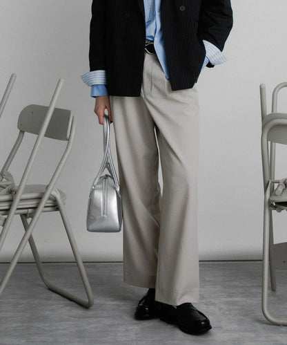 『イージーケア』雙褶寬鬆長褲