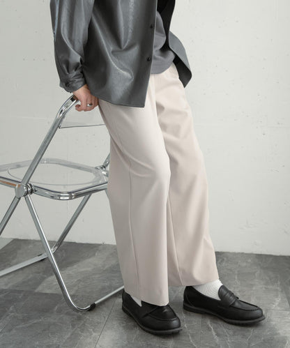 『イージーケア』雙褶寬鬆長褲