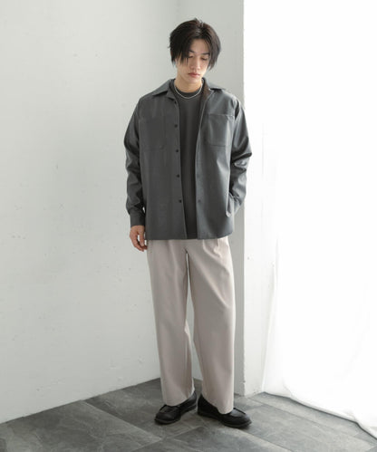 『イージーケア』雙褶寬鬆長褲