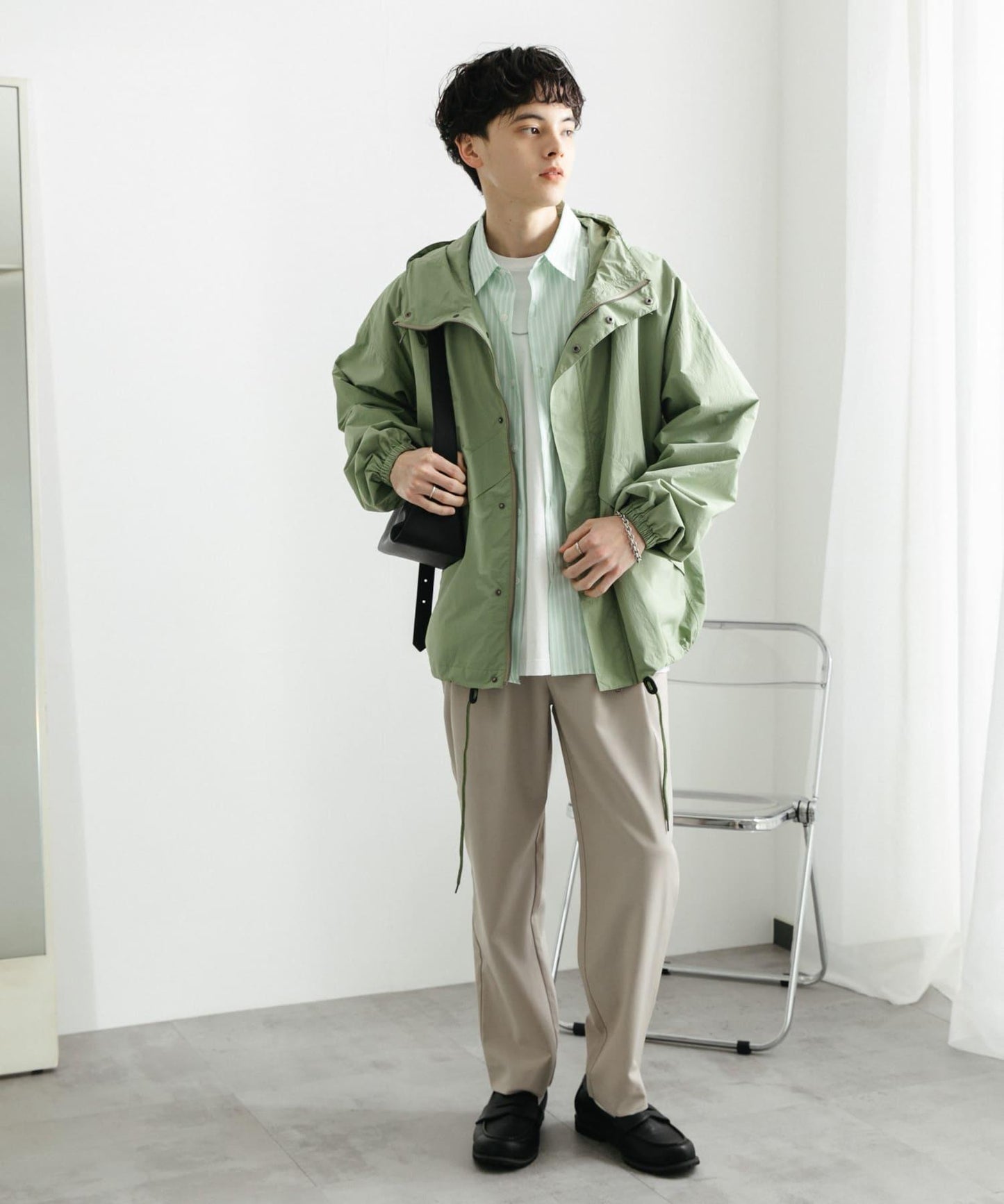 『イージーケア』雙褶錐形褲