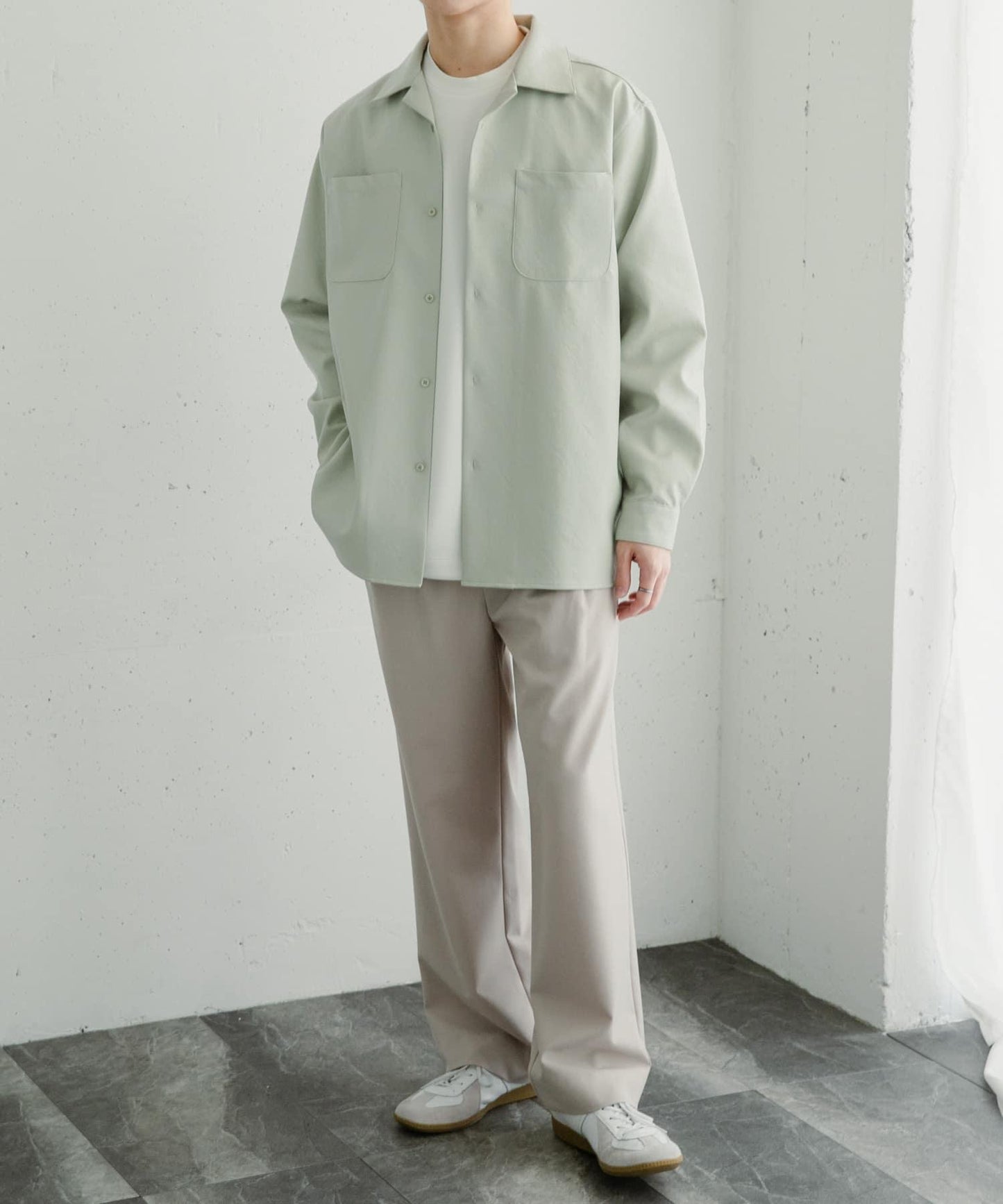 『イージーケア』雙褶寬鬆長褲