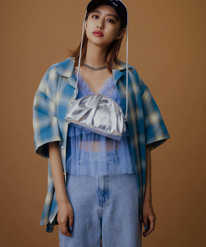 有S碼 男女同款漸變格紋開領襯衫