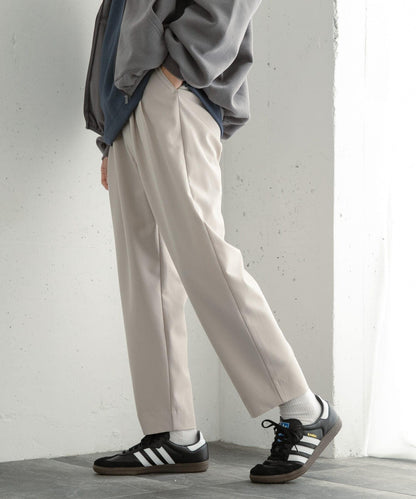 『イージーケア』雙褶錐形褲