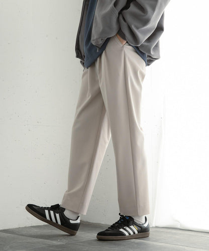 『イージーケア』雙褶錐形褲