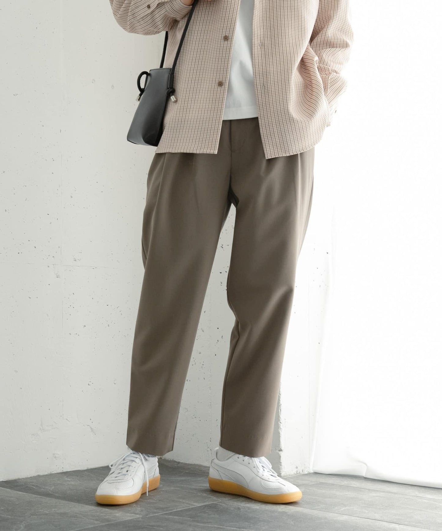 『イージーケア』雙褶錐形褲