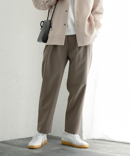 『イージーケア』雙褶錐形褲