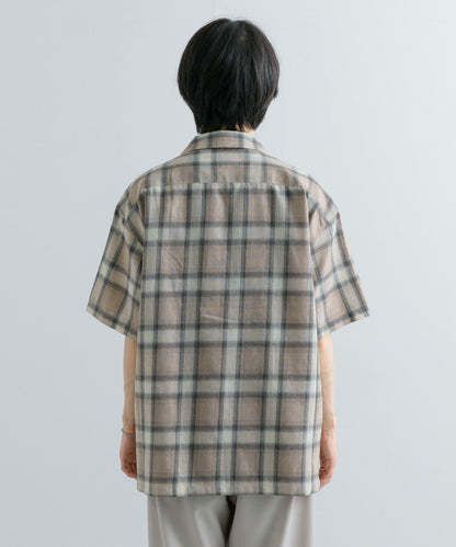 有S碼 男女同款漸變格紋開領襯衫