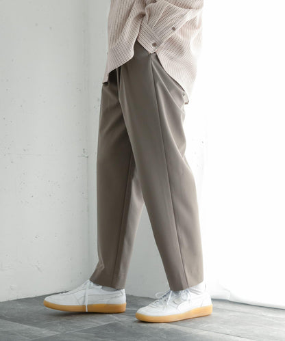 『イージーケア』雙褶錐形褲