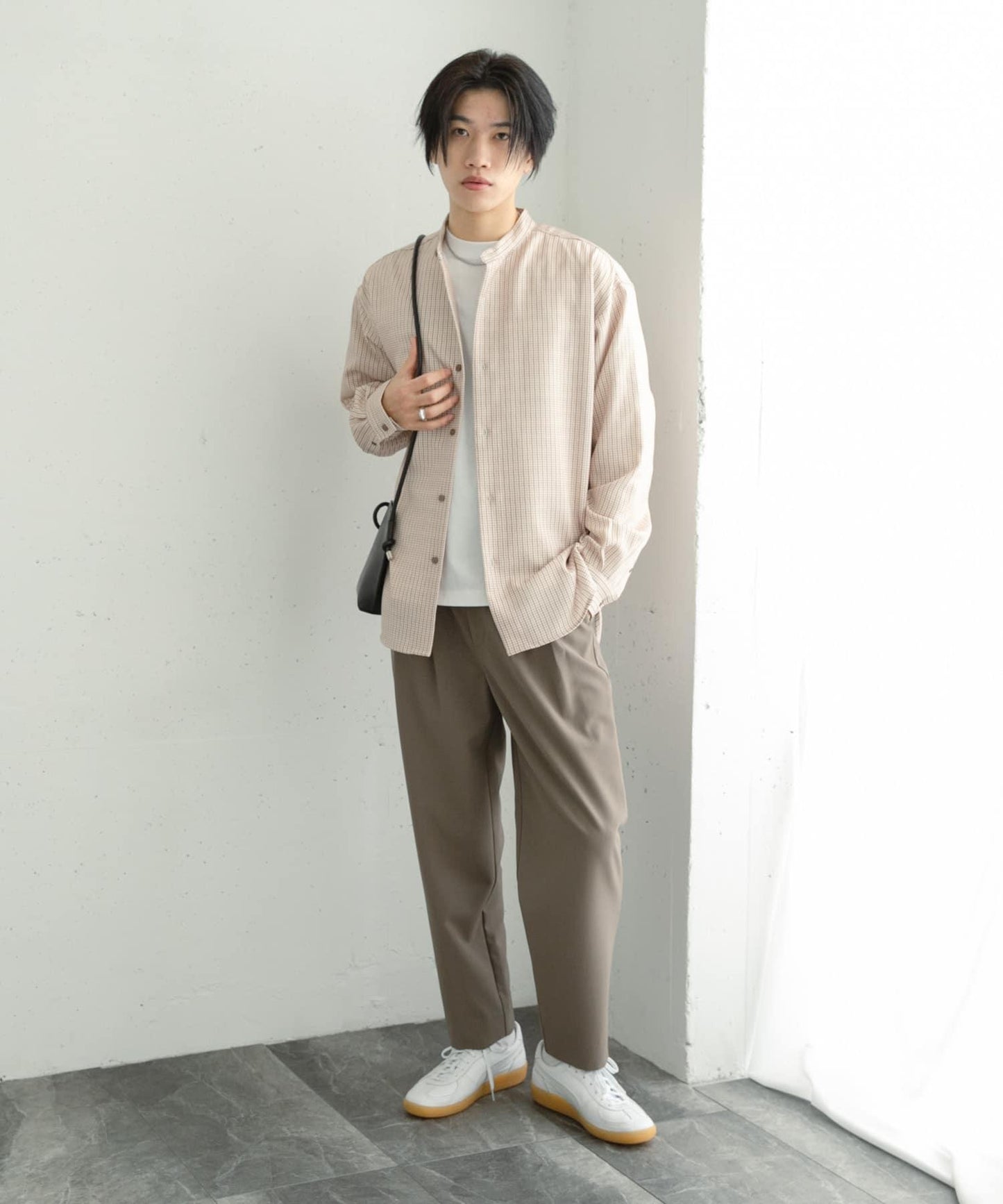 『イージーケア』雙褶錐形褲