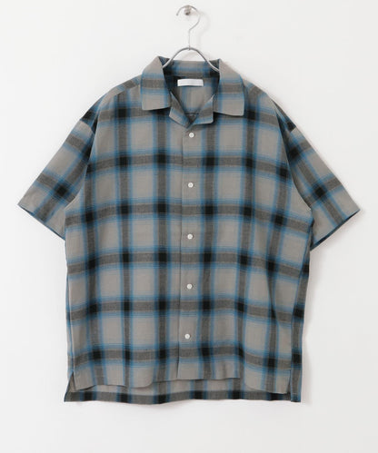 有S碼 男女同款漸變格紋開領襯衫