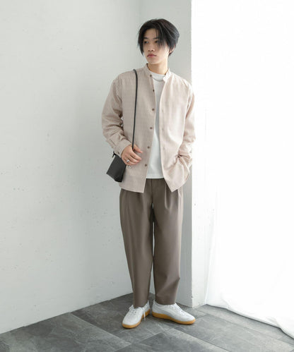 『イージーケア』雙褶錐形褲