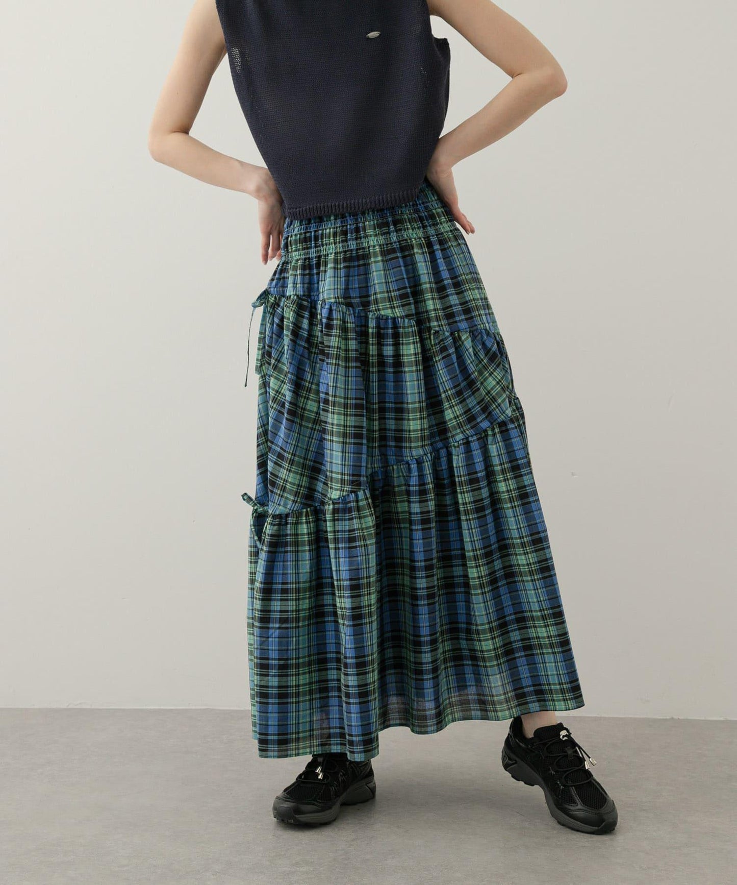 格紋蓬鬆半身裙