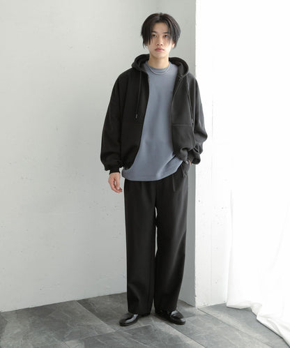 『イージーケア』雙褶寬鬆長褲