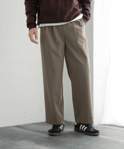 『イージーケア』雙褶寬鬆長褲