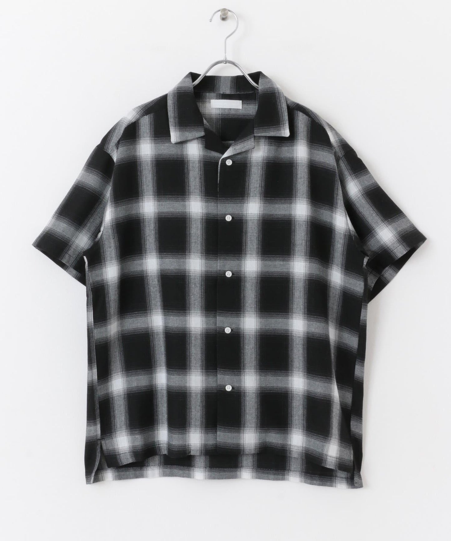 有S碼 男女同款漸變格紋開領襯衫