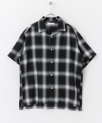 有S碼 男女同款漸變格紋開領襯衫