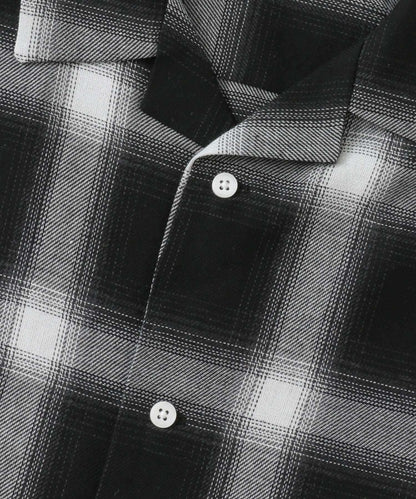 有S碼 男女同款漸變格紋開領襯衫