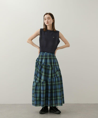 格紋蓬鬆半身裙