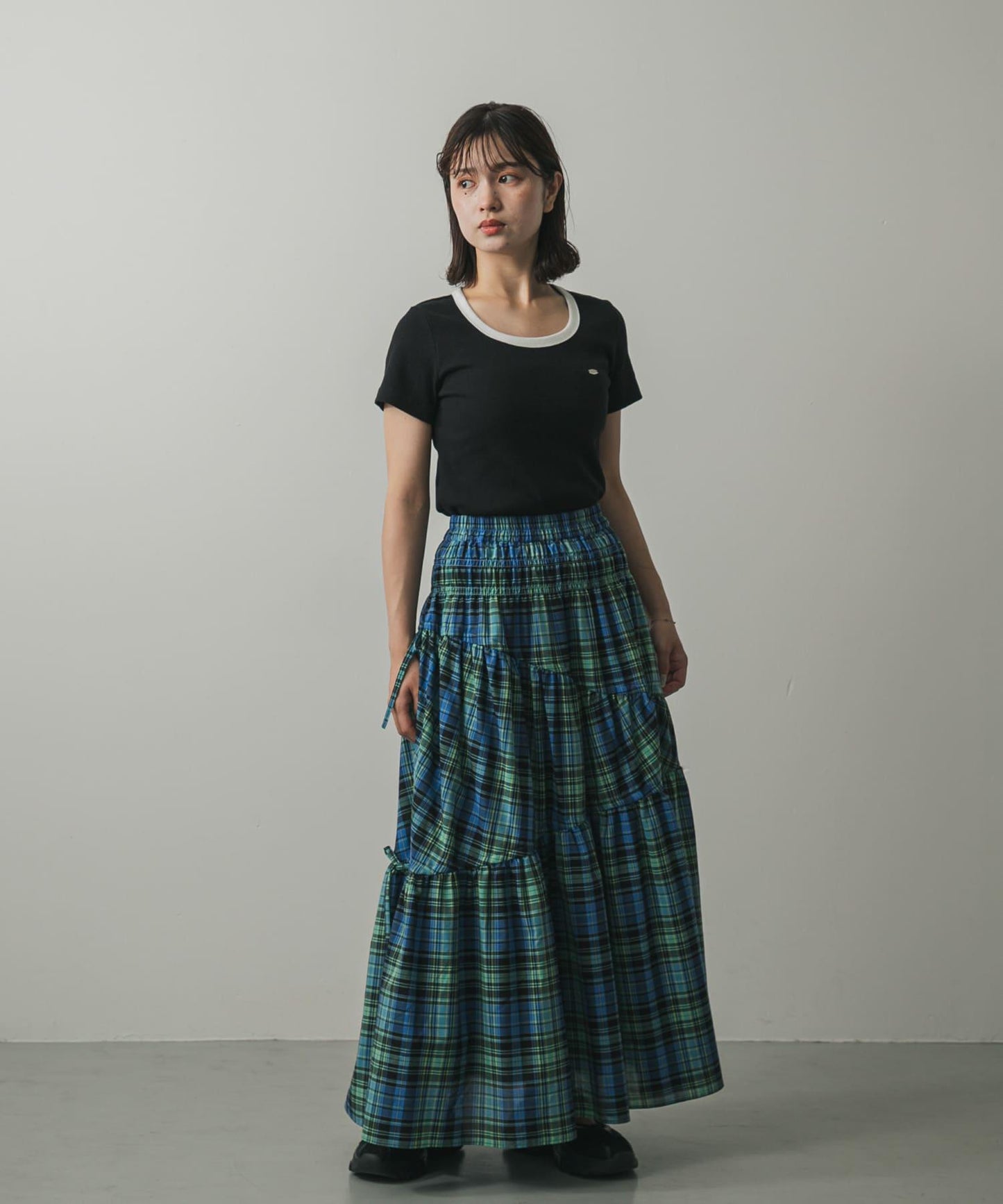 格紋蓬鬆半身裙