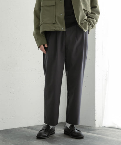 『イージーケア』雙褶錐形褲