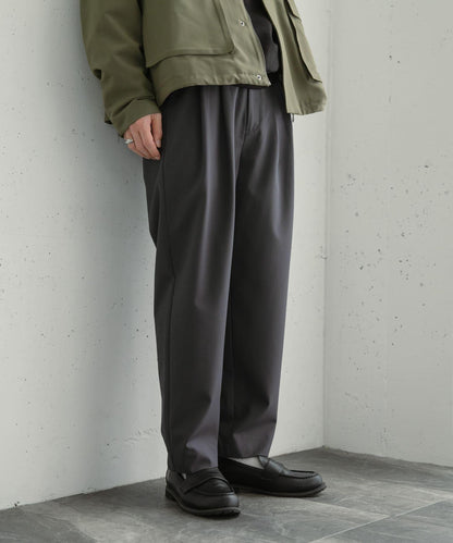 『イージーケア』雙褶錐形褲