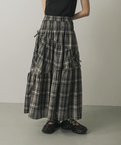 格紋蓬鬆半身裙