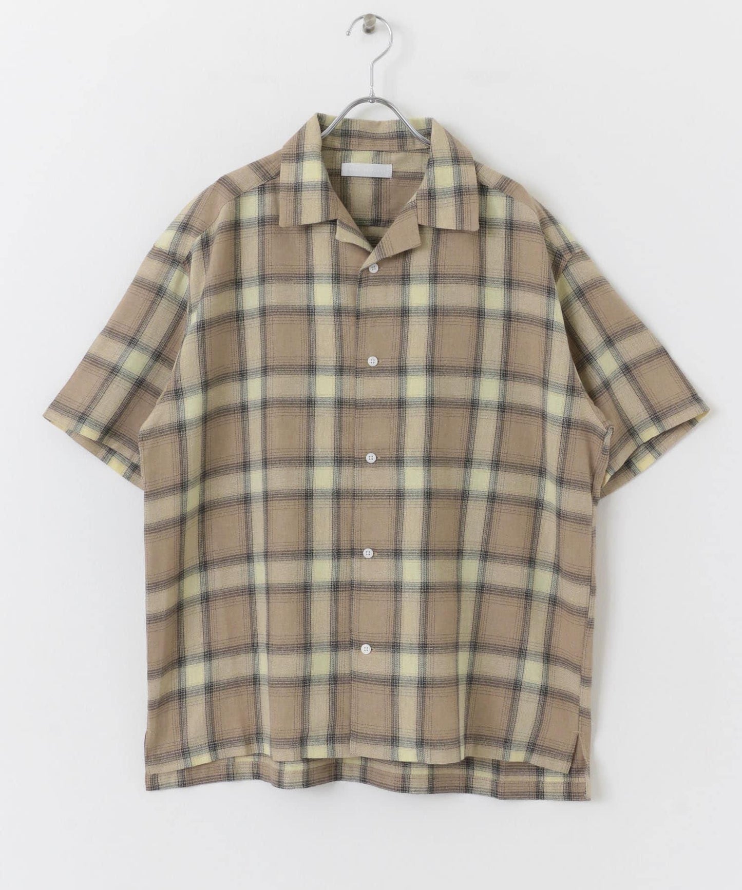 有S碼 男女同款漸變格紋開領襯衫