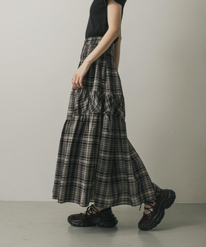 格紋蓬鬆半身裙