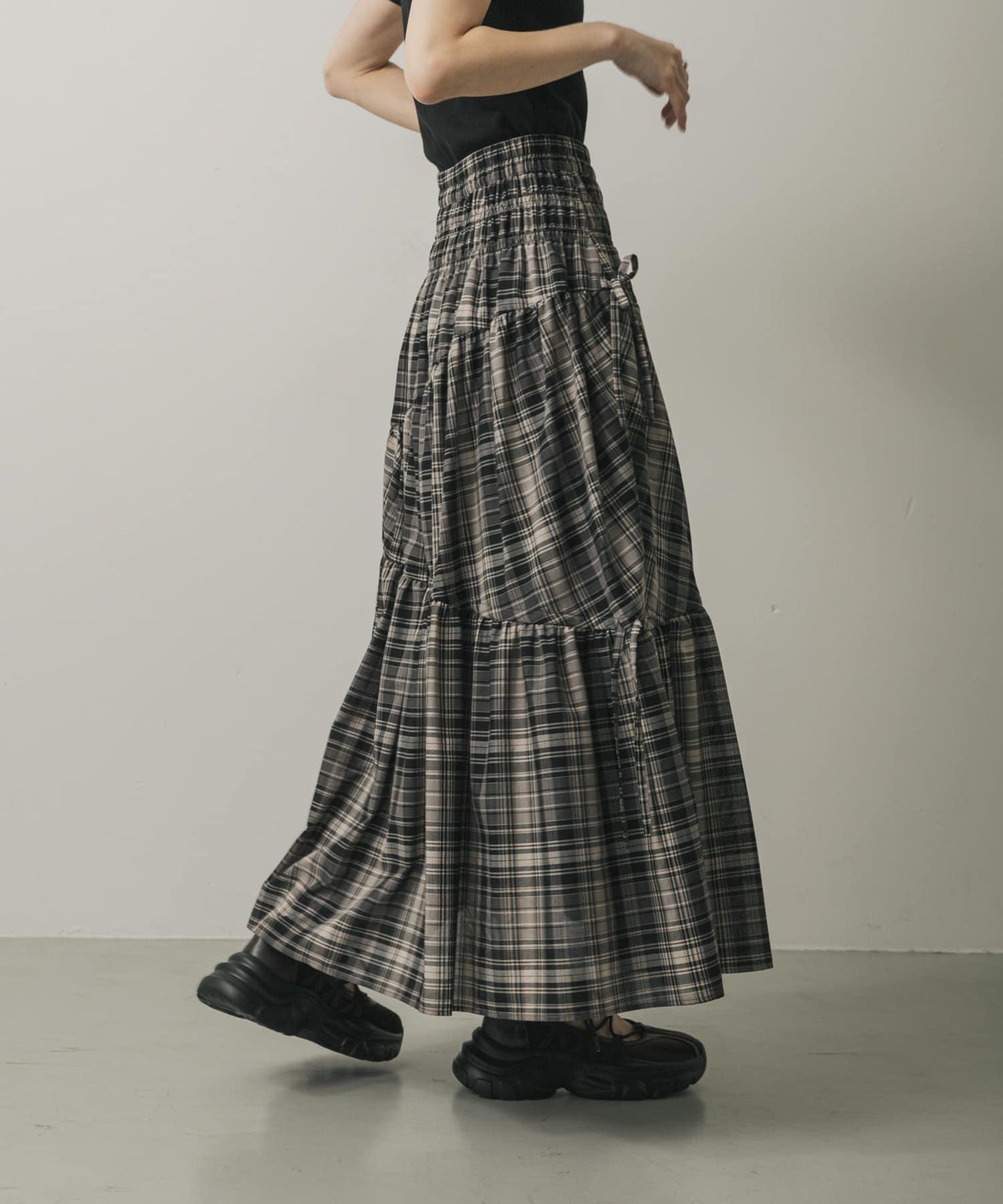 格紋蓬鬆半身裙