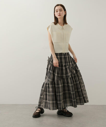 格紋蓬鬆半身裙