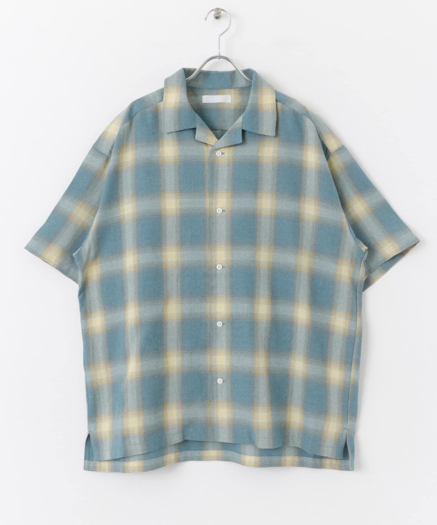 有S碼 男女同款漸變格紋開領襯衫