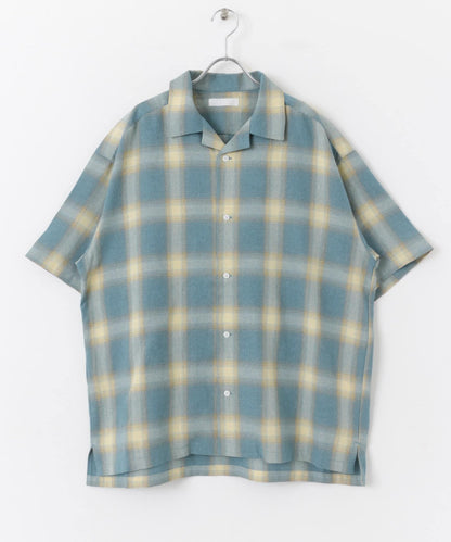 有S碼 男女同款漸變格紋開領襯衫