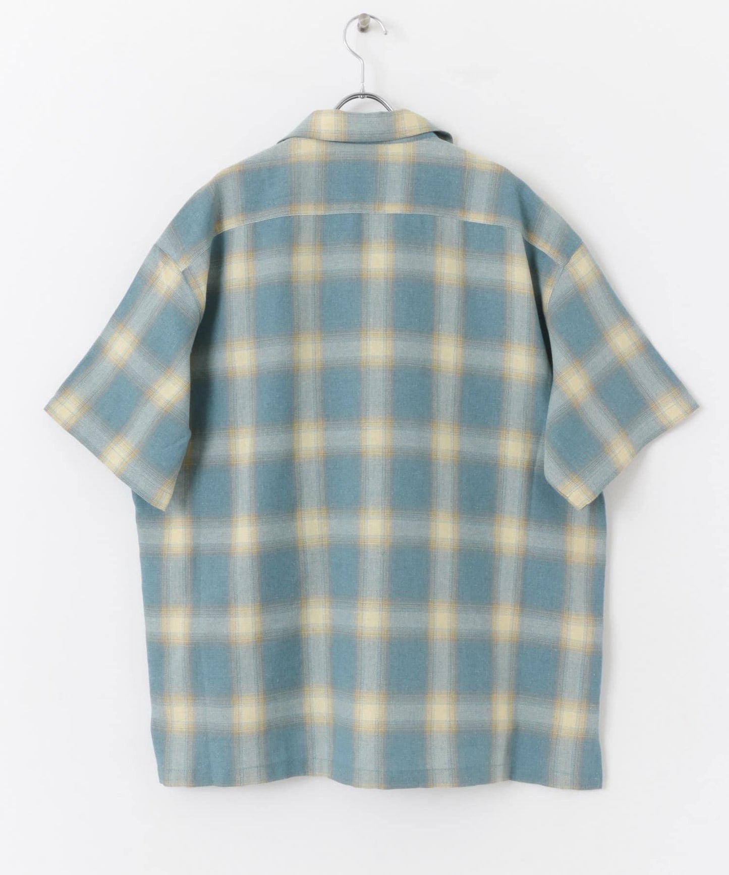 有S碼 男女同款漸變格紋開領襯衫