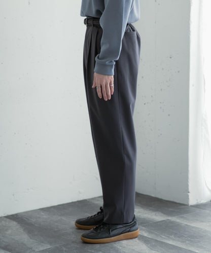 『イージーケア』雙褶錐形褲