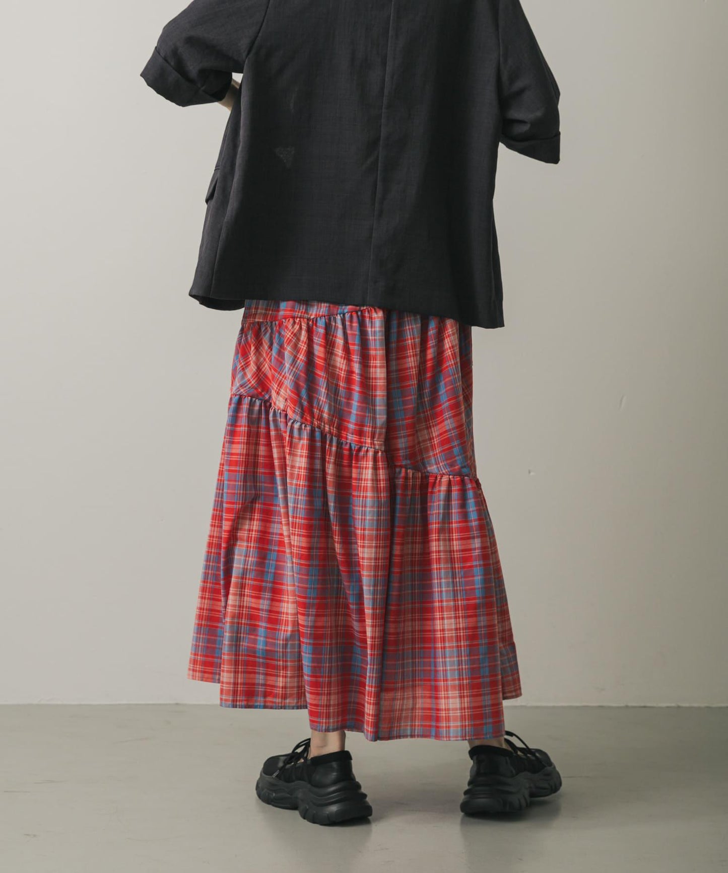 格紋蓬鬆半身裙