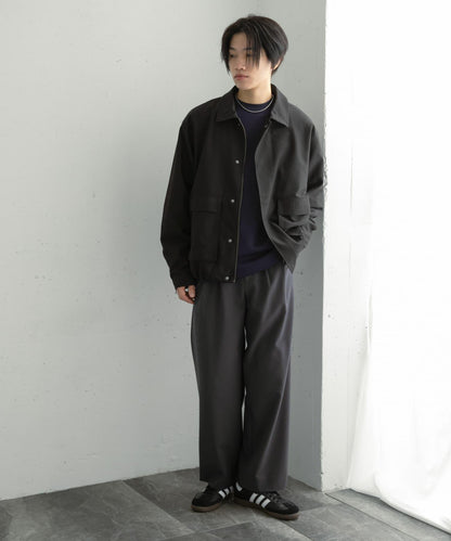 『イージーケア』雙褶寬鬆長褲