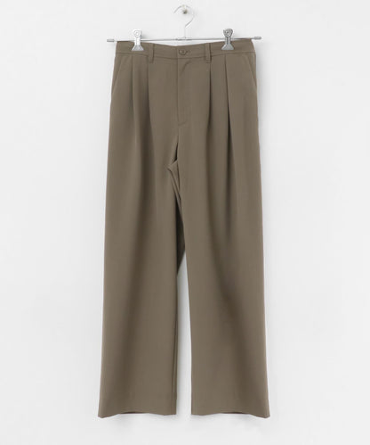 『イージーケア』雙褶寬鬆長褲