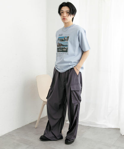 城市風景照片短袖T恤