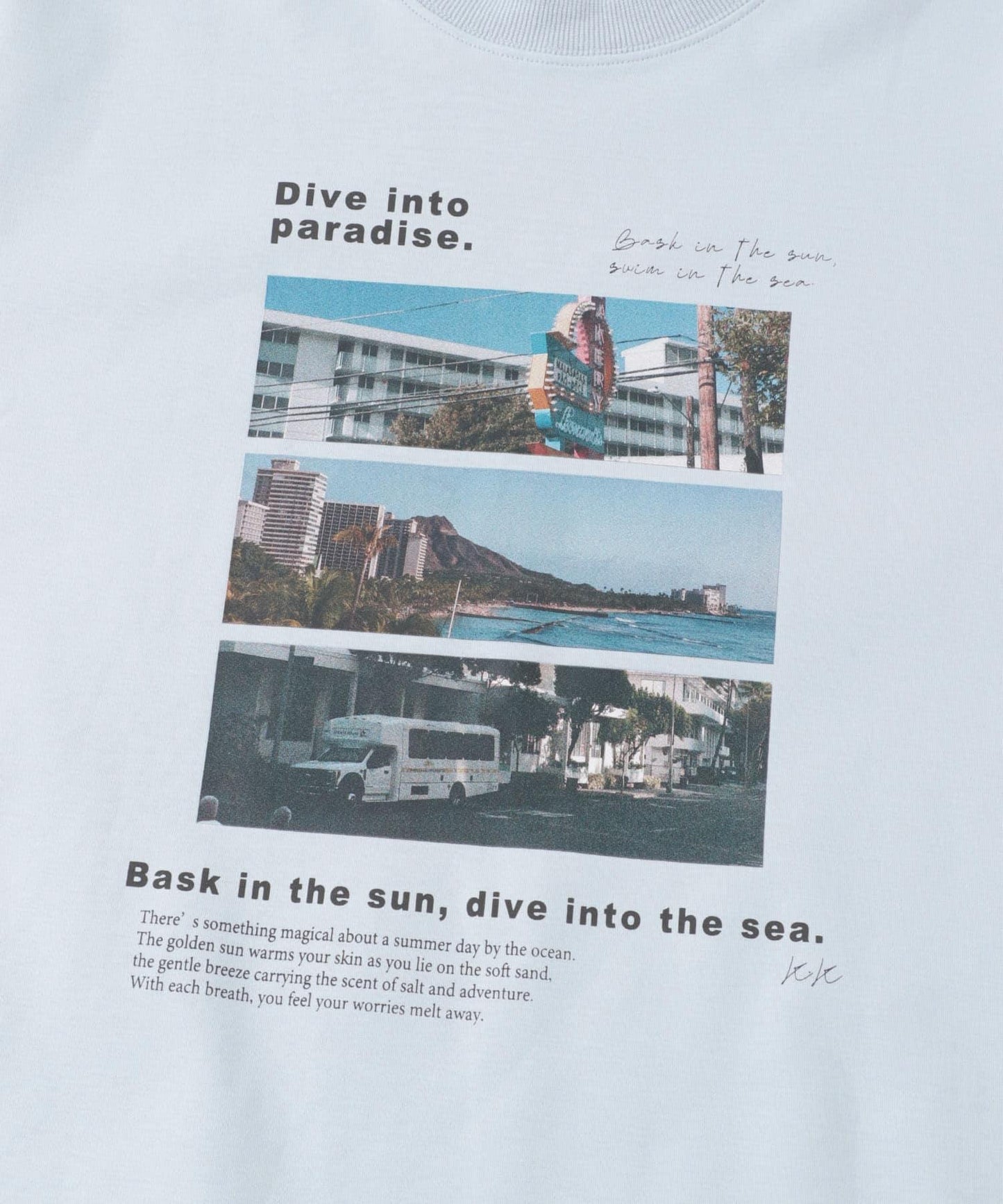 城市風景照片短袖T恤