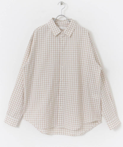 中性格紋寬鬆襯衫