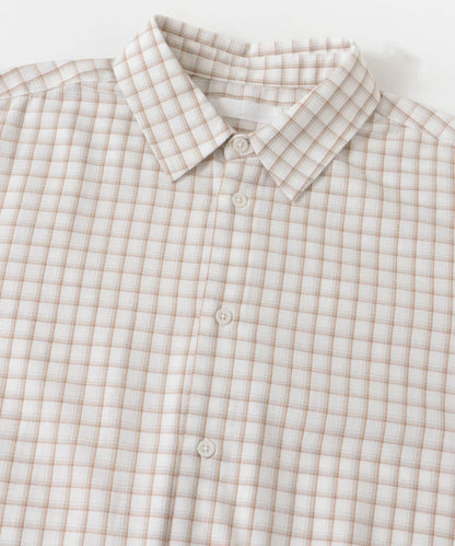 中性格紋寬鬆襯衫