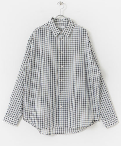 中性格紋寬鬆襯衫
