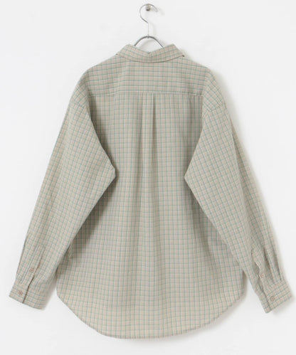 中性格紋寬鬆襯衫